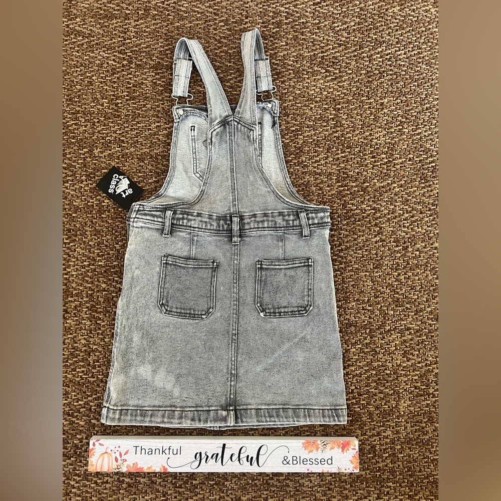 Brand New. Art Class gray Denim overall dress - Picture 6 of 6